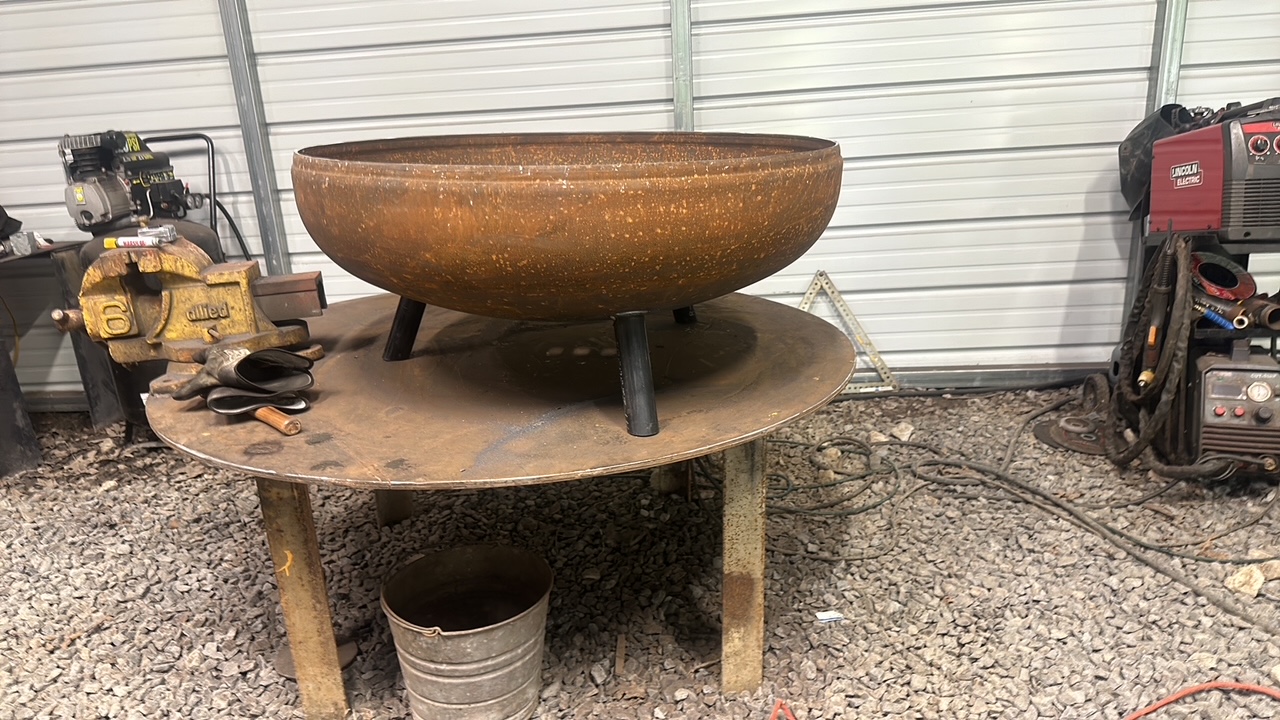 42" Steel Fire Pit — heavy-duty American steel fire pit